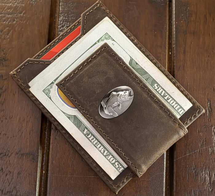 Bass Magnetic Leather Slim Wallet