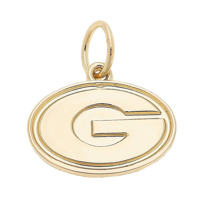 Georgia Bulldogs Shiny Gold Logo Charm