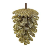Iced Pinecone Ornament Gold