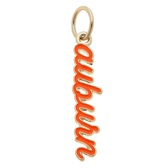 Auburn Tigers Enamel Script Charm