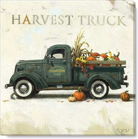 Harvest Truck Giclee Wall Art - 5x5