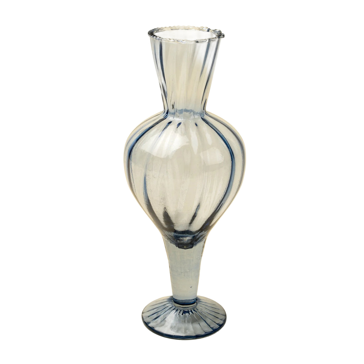 Sundae Glass Vase - Blue