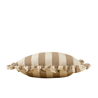 Ruffle Thick Stripe - Beige - 20 x 20