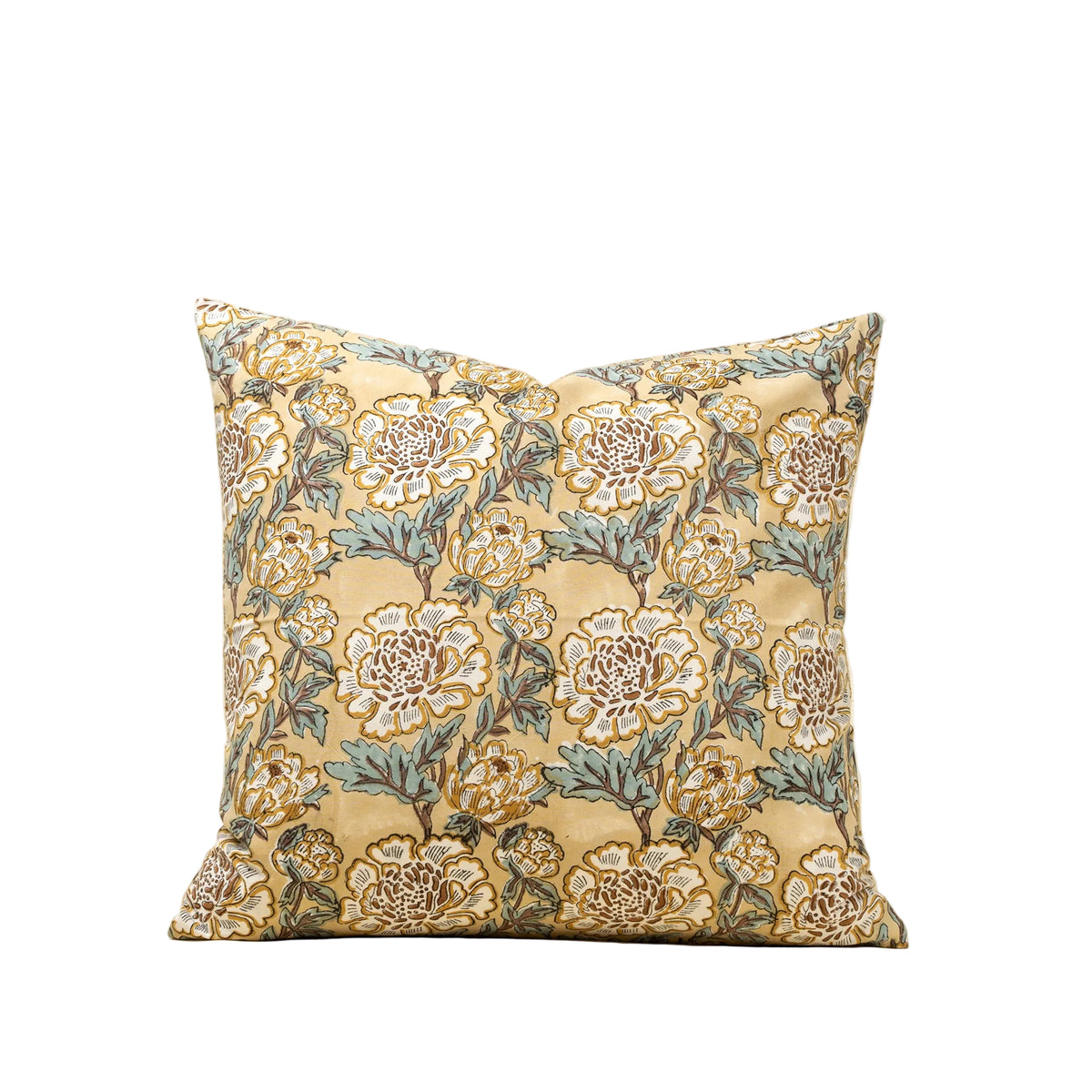 Linen Block Print Pillow - 20 x 20