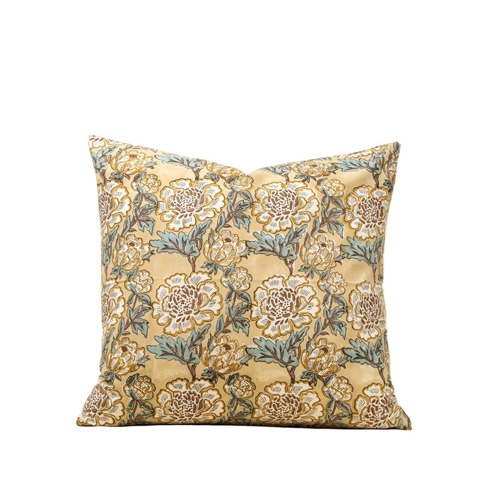 Linen Block Print Pillow - 20 x 20