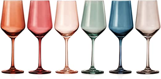 Pastel Luxury Colored Crystal Wine Glass