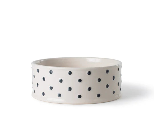 Dot Medium Stoneware Pet Bowl