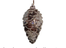 Glass Cone Transparent Dark Brown Glitter