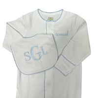 Picot Trim Footie - Magnetic Closure -  3 Month