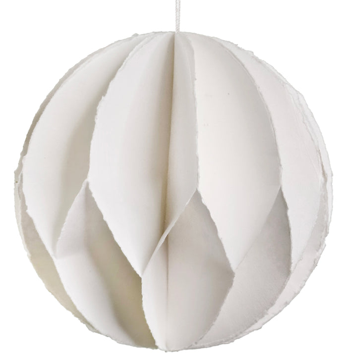 Paper Foldable Ball w/Magnet - White