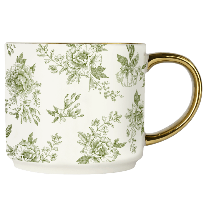 Green Delft Coffee Mug