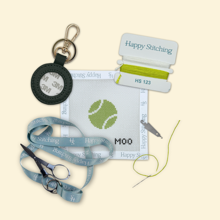 Needlepoint Kit - Courtside Companion (Leather Key Fob)