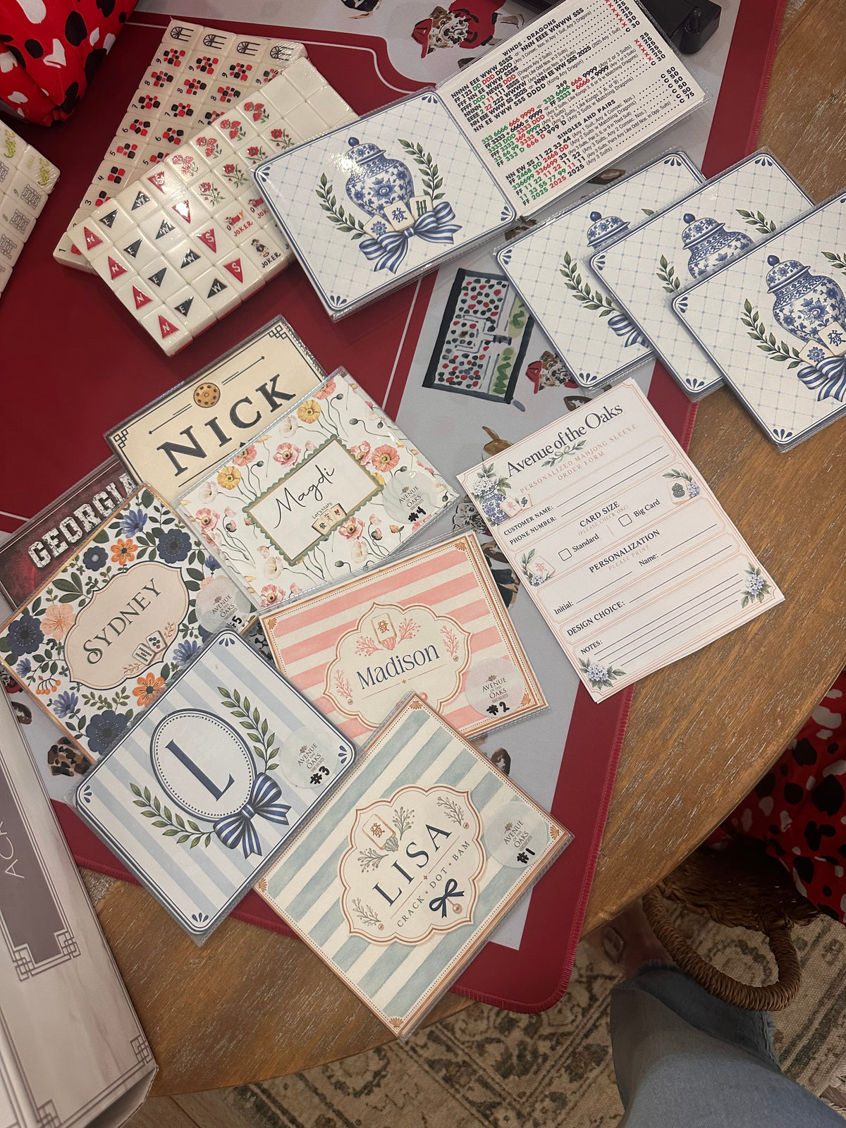 Mahjong Card Sleeve - Personalized/Custom