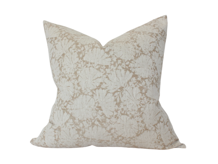 Evielle Cream Floral Pillow - 20x20