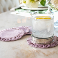 Round Ruffle Velvet Coasters