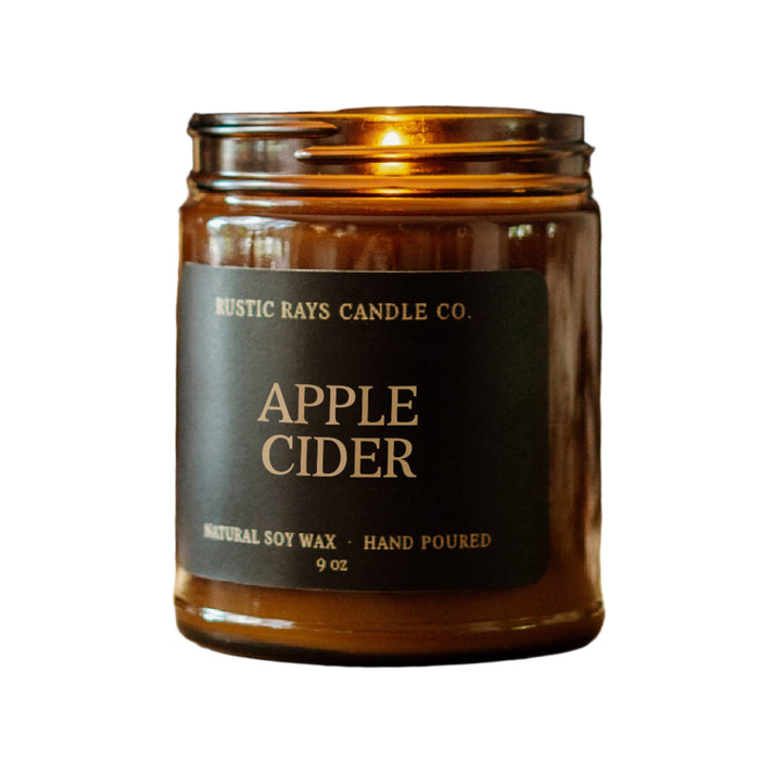 Apple Cider Fall Soy Candle - 9 oz Amber Jar