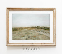 Pastel Field Painting | Vintage Landscape Art Print