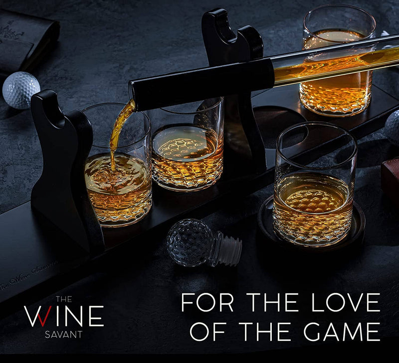 Golf Club Whiskey Decanter & Glasses