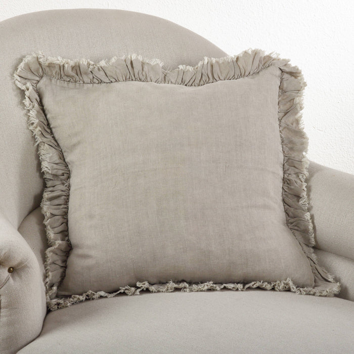 Ruffled Design Pillow - Down Filled - 20"