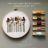 Beginner Embroidery Kit - Autumn Wildflowers