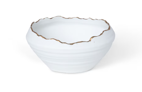 Gilded Organic Edge Bowl, 6"