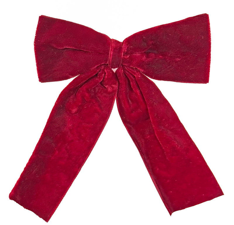 Velvet Bow -  Burgundy
