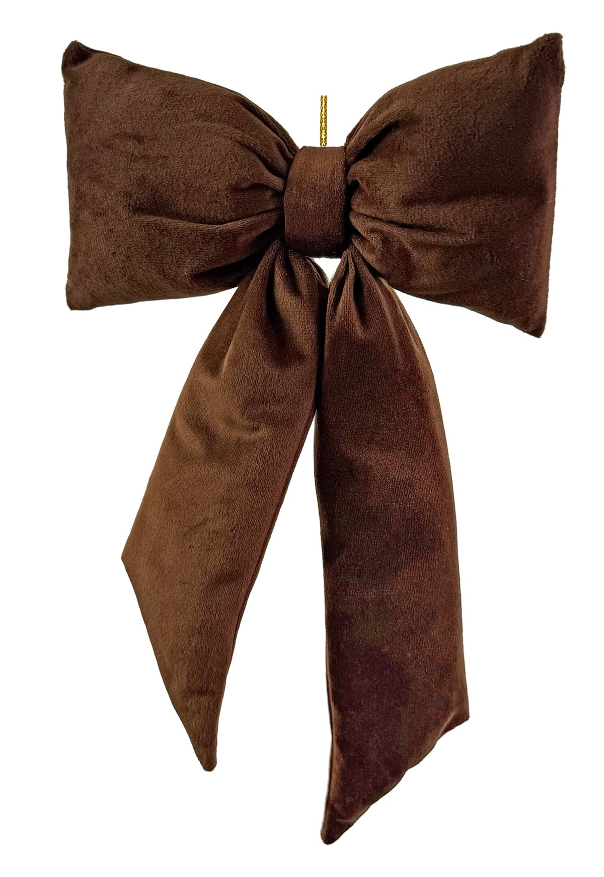 Velvet Puffy Bow - Brown