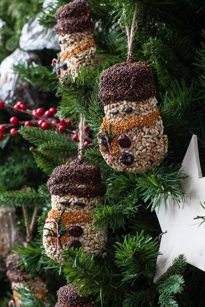 Christmas Bird Seed Shaped Ornaments - 4"