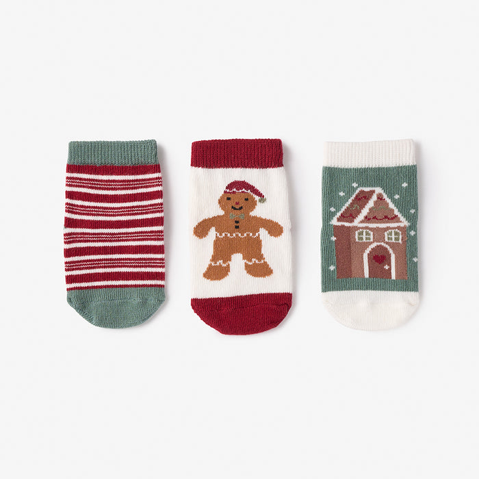 Gingerbread Christmas Socks - 0-12M
