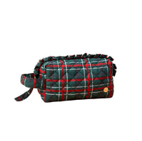 Essentials Quilted Cosmetic Pouch-Evergreen Plaid