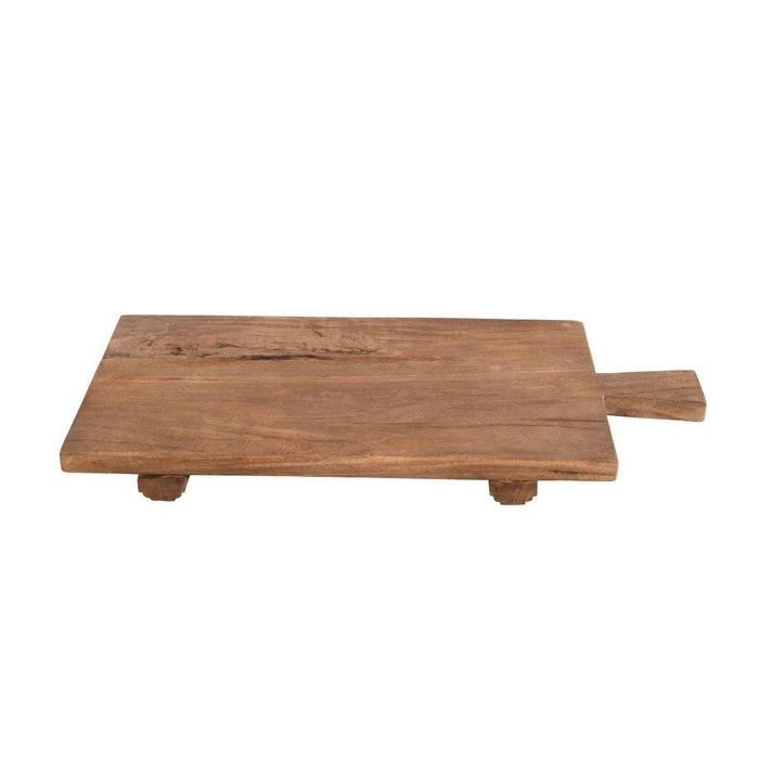 Reclaimed Wood Pedestal Tray - Large