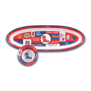 Collegiate Melamine Chip & Dip Set