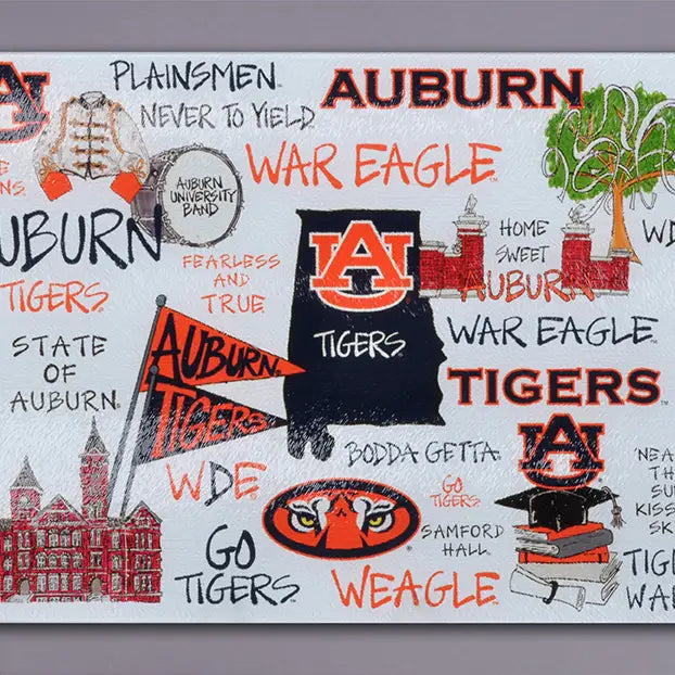 Collegiate Tempered Glass Cutting Board