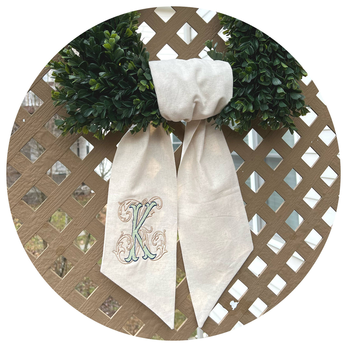 Linen Wreath Sashes