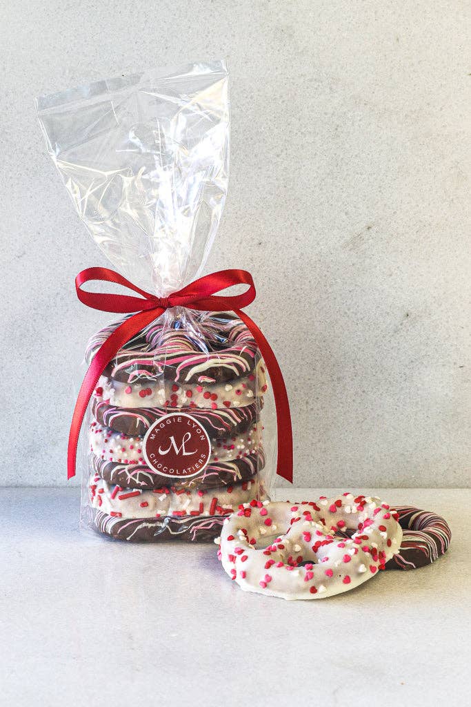 Valentine's Milk & White Chocolate Covered Pretzels