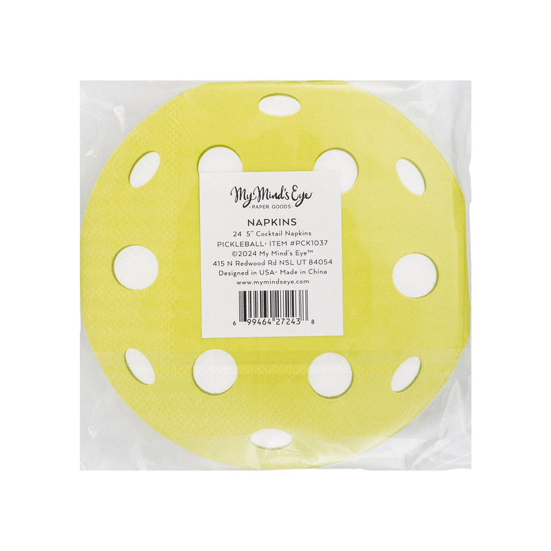 Pickleball Shaped Paper Cocktail Napkin