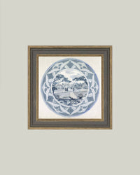 Garden View Design Framed Antique Art: 15x15