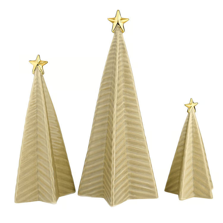 Ceramic Tree + Star Trio