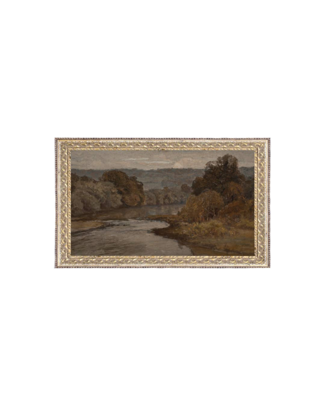 Autumn River Framed Antique Art