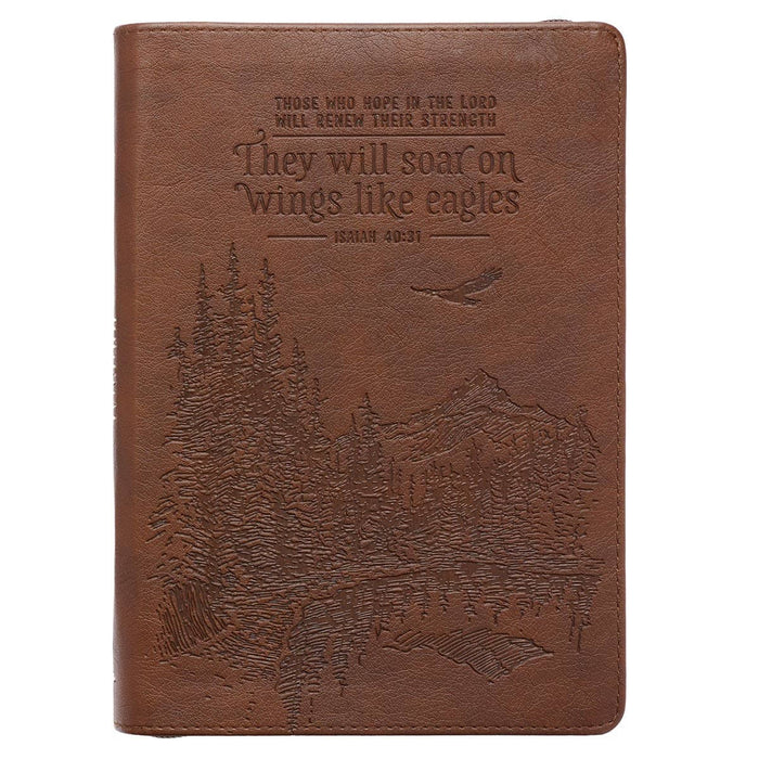 Journal Classic Zip Brown They Will Soar Isa. 40:31