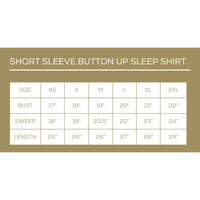 Heartstrings Short Sleeve Button Up Sleep Shirt
