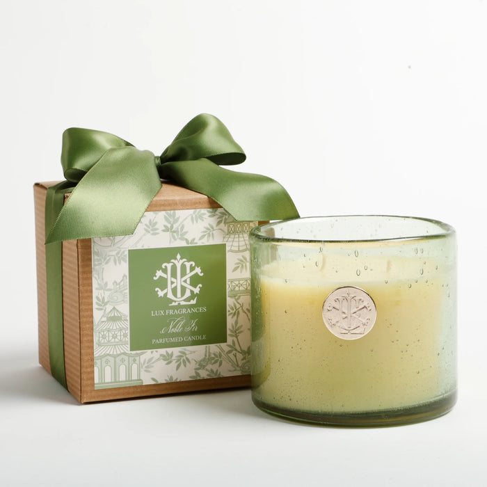 Noble Fir Green Glass Candle - 13 oz.