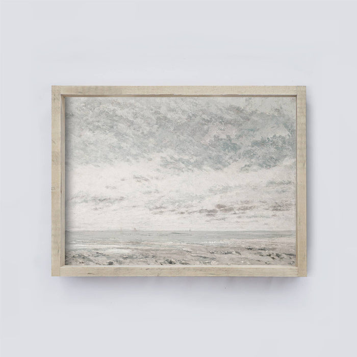 Vintage Art Print | Coastal Decor Seascape 19" x 13"