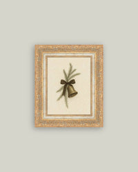 Bell with Pine Framed Antique Art