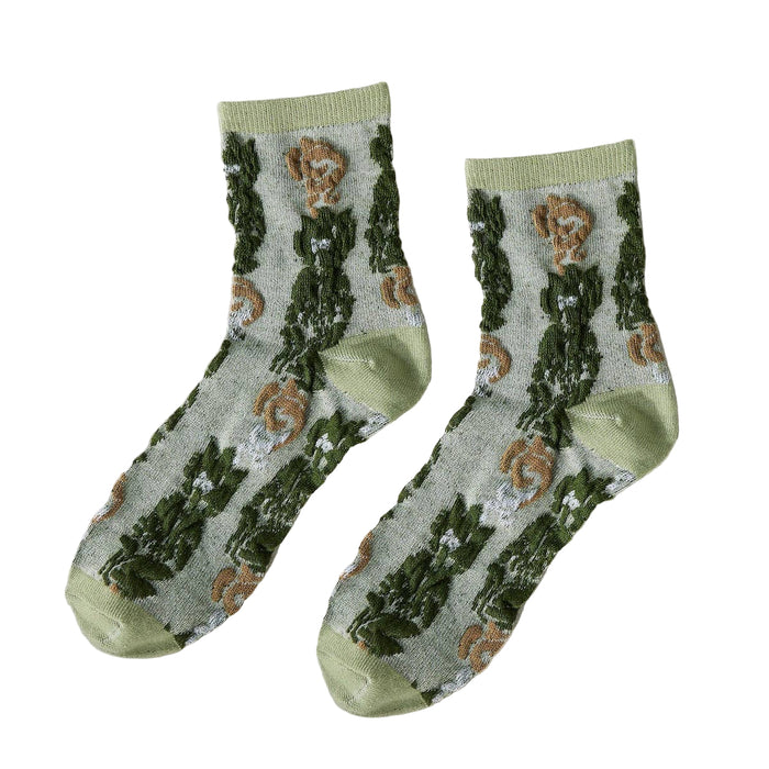 Retro Embossed Socks