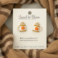 Pearly Pumpkin Latte Earrings