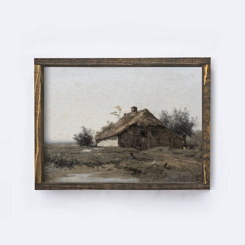 Vintage Cottage Framed 8.5" x 7"