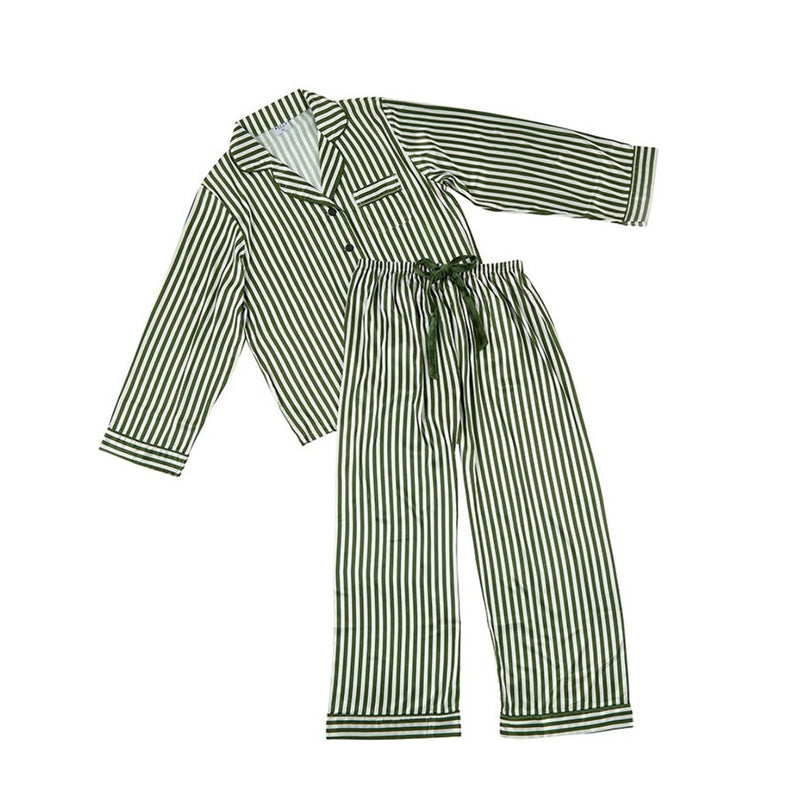 Pajama Set - Green Stripe