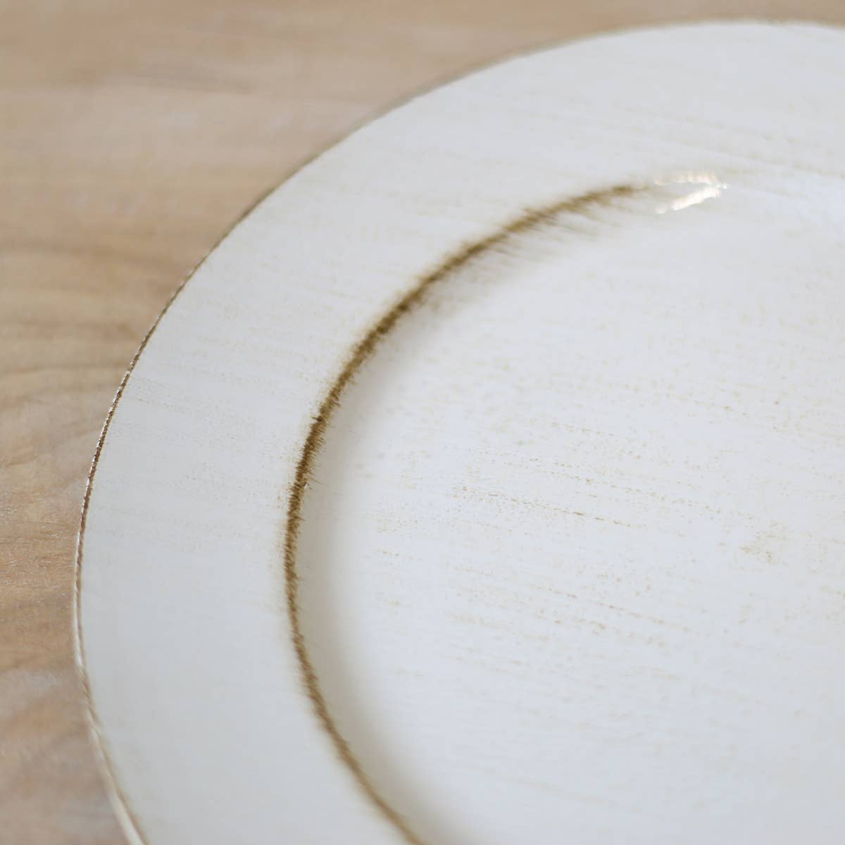 Woodland Charger   White Wash   13": White