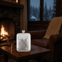 Flask - Stag Head - Pewter 6oz